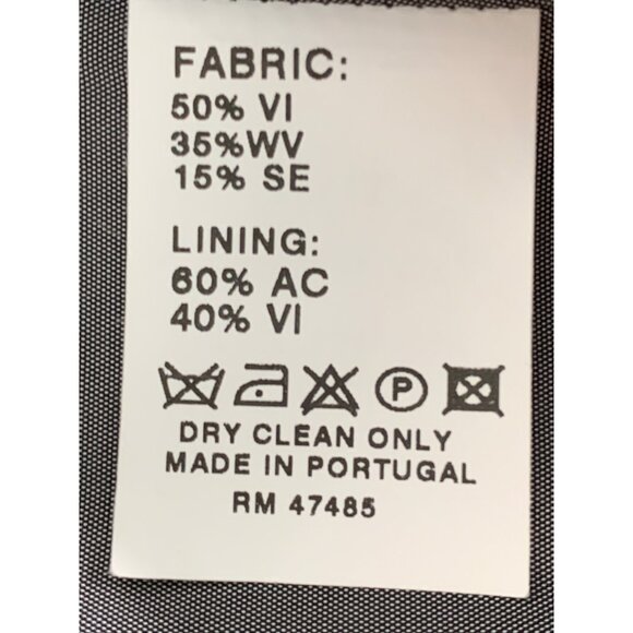 PHILIPPE ADEC Silver Gray Career Suit 2 Pc Coat Flare Pants Size 6 EUC 7191 - Picture 11 of 12